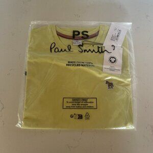Paul Smith Yellow Crew Neck Tee with Zebra Patch